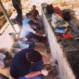 Stabilizing ancient Roman plaster at Caesarea Historic Site